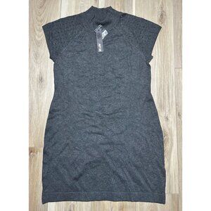 NWT Apt 9 Mock Neck Studded Sleeve Gray Sweater Dress - Women Size Large